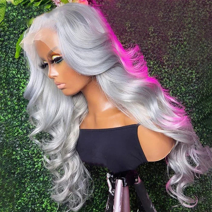 Silver Gray(13x4 Frontal) Body Wave Wig