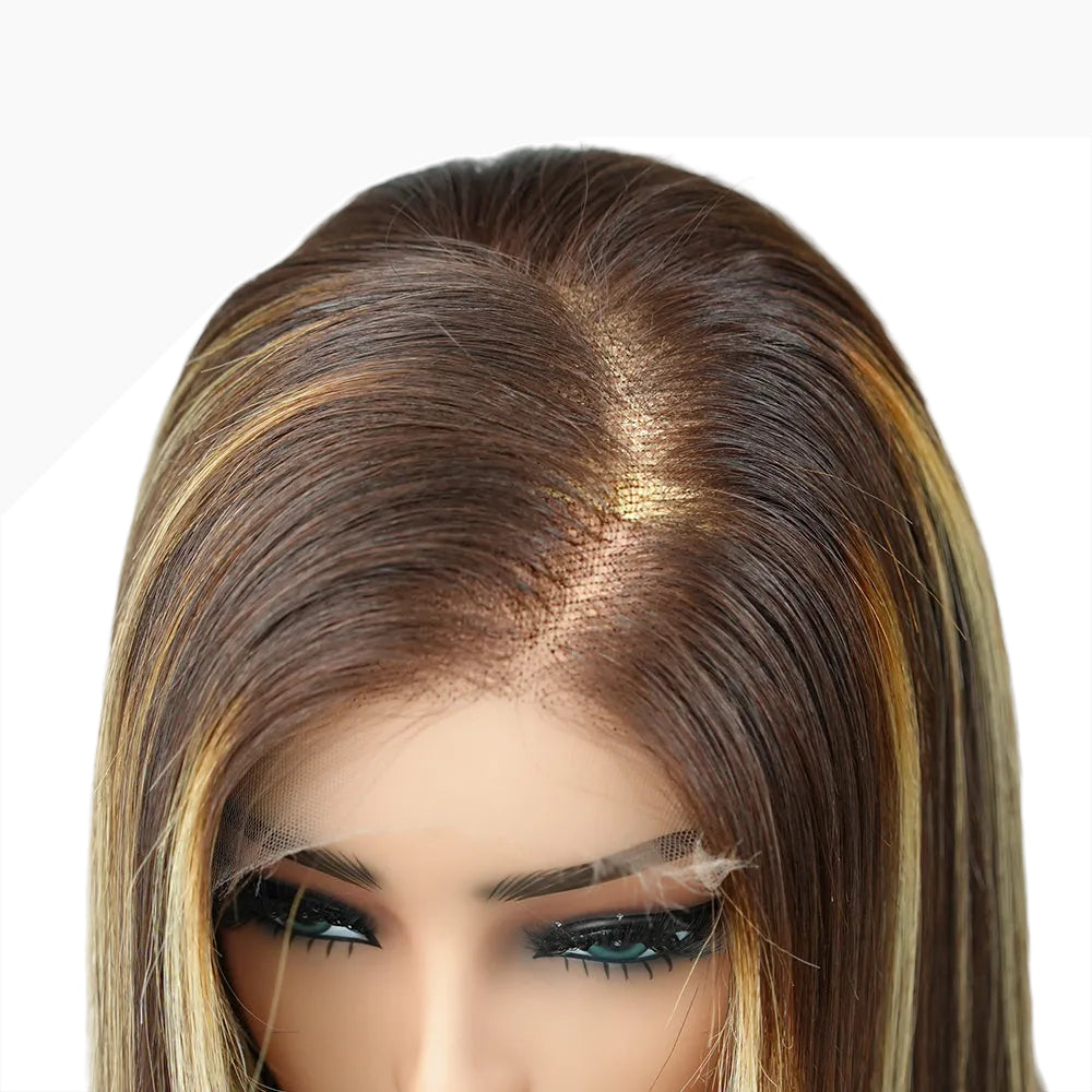 #4/27-C-part Straight Bob Wig (5x5 HD)