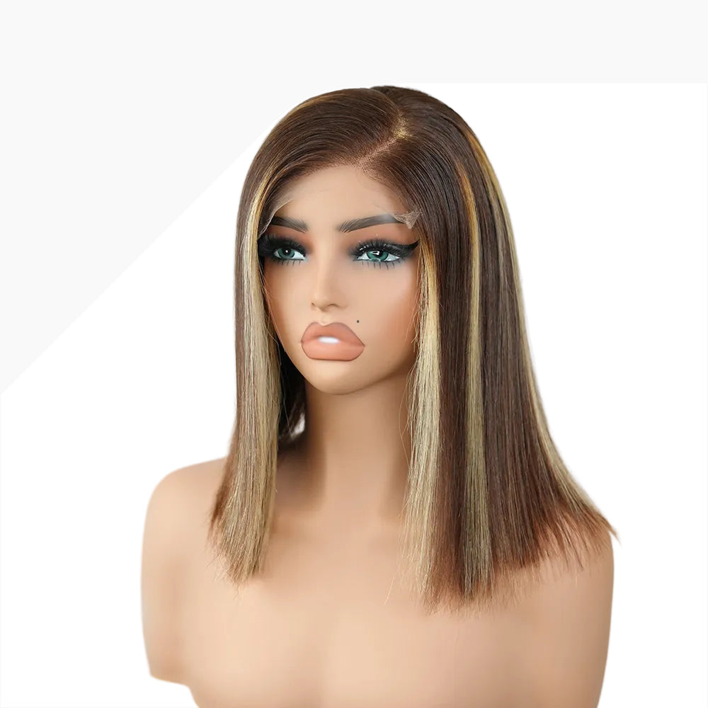 #4/27-C-part Straight Bob Wig (5x5 HD)