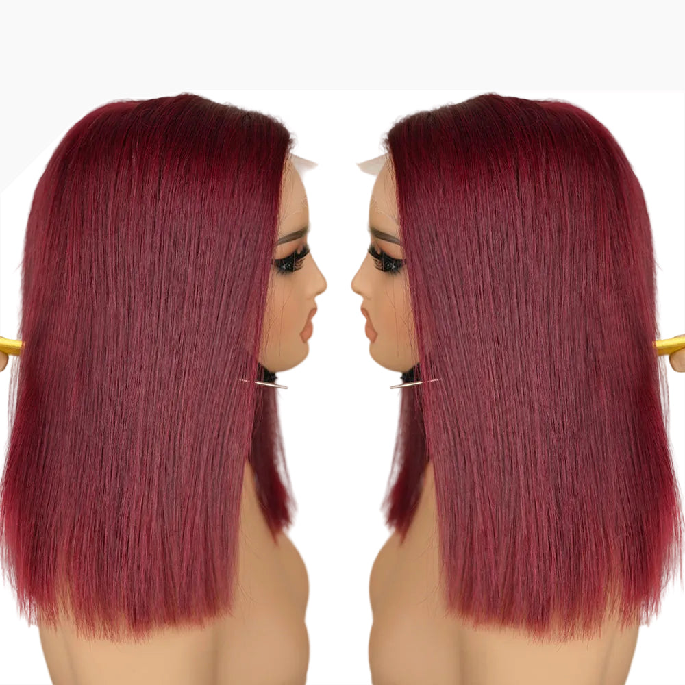 #99j -C-Part Straight Bob Wig (5x5 HD)