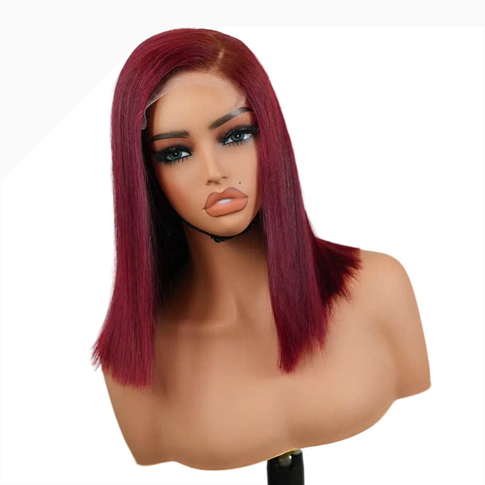 #99j -C-Part Straight Bob Wig (5x5 HD)